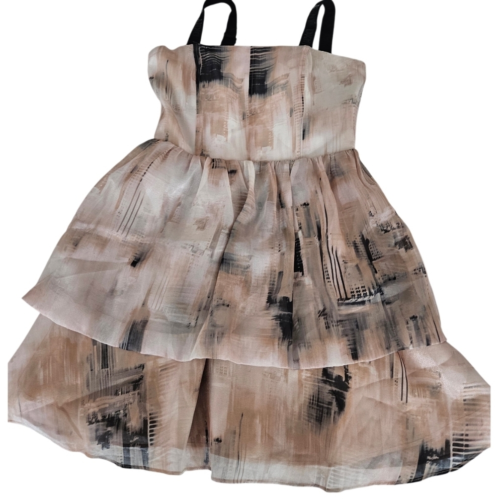 NWT DKNY Abstract Layered Mini Dress - Organza Gorset - Picture 5 of 13
